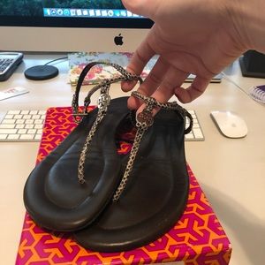 Tory Burch snake skin sandals